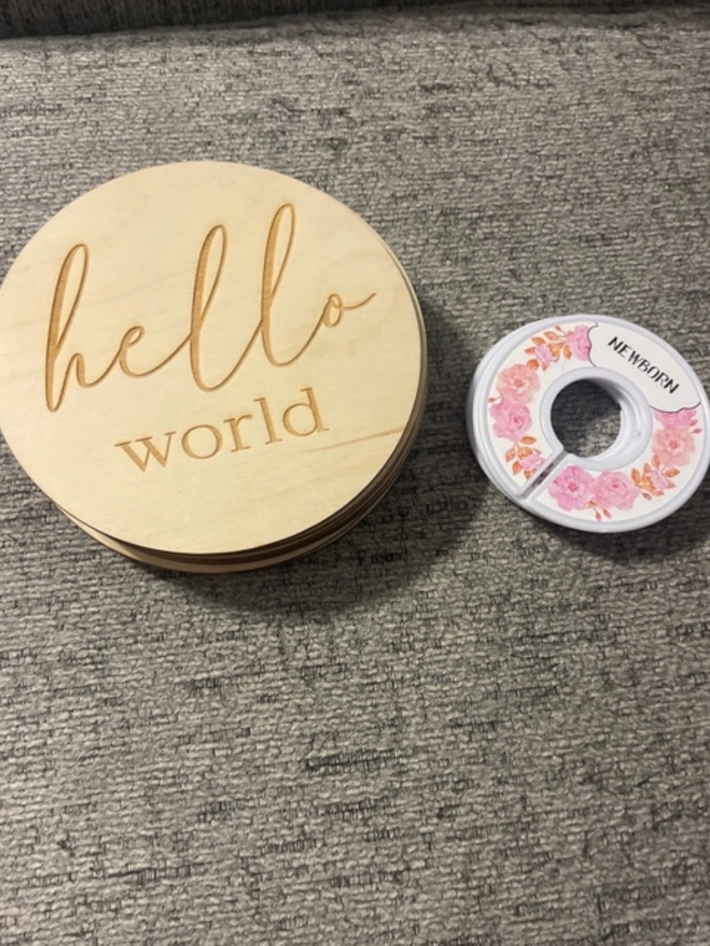 Amazon Wooden Baby Milestone Discs and closet tags